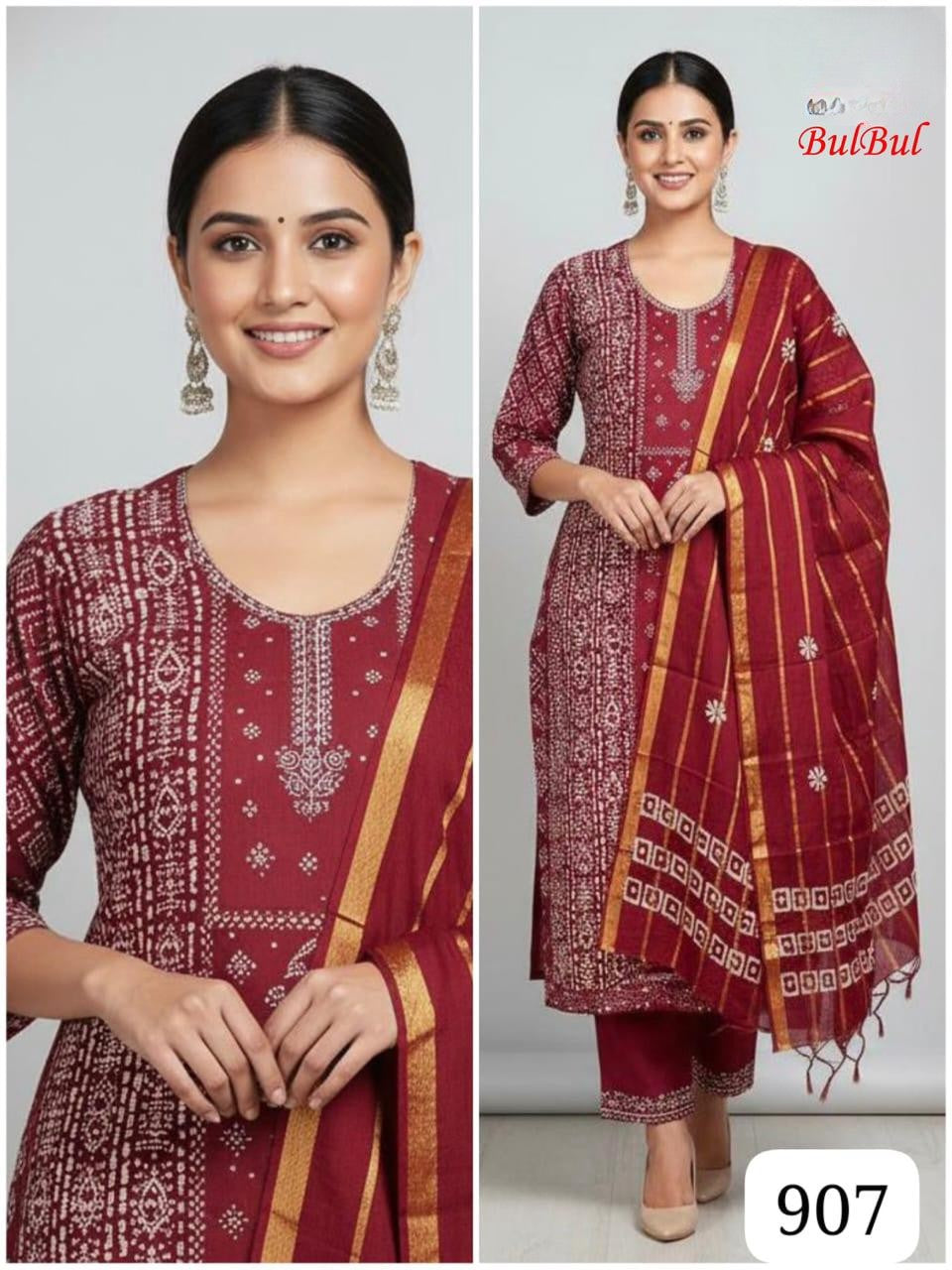 Unstitched Embroidery work dress material