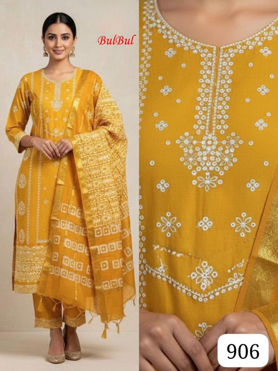 Unstitched Embroidery work dress material